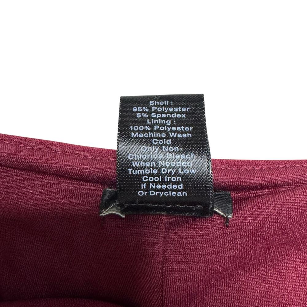 ANN TAYLOR Jersey Draped Sleeveless Dress in Garnet Red Size 16 Womens Career - Picture 7 of 10